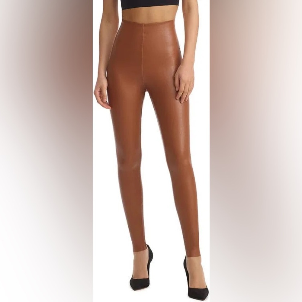 Commando Control Top Faux Leather‎ Leggings M